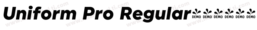 Uniform Pro Regular字体转换